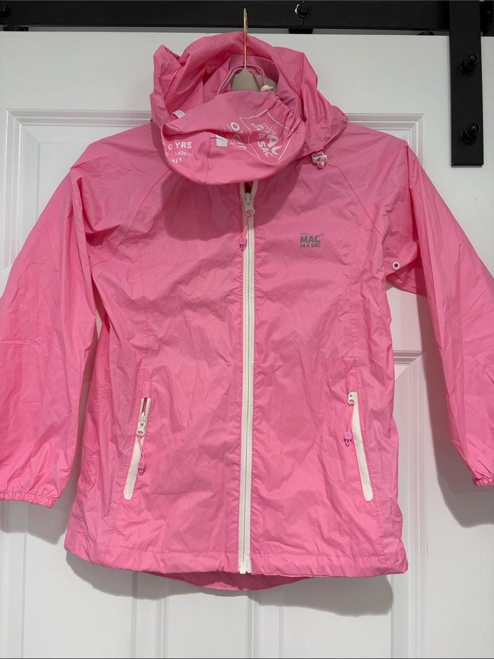 Mini MAC IN A SAC Pink Rainjacket with Hood